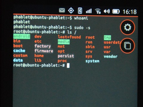 root auf dem Ubuntu Phone!